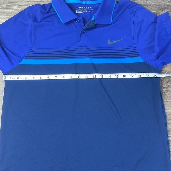 Nike Golf Tour Performance Men’s Short Sleeve Polo Shirt, Navy Striped, size Med - Picture 5 of 8